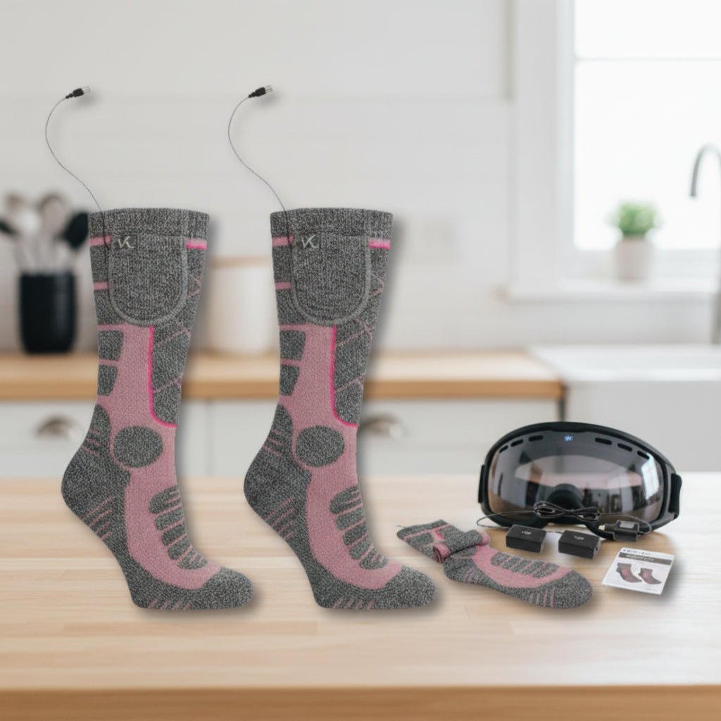 Heated Socks – 4000 mAh (5V) Battery Powered, Washable & Ultra Comfortable🔥 - Heatixo