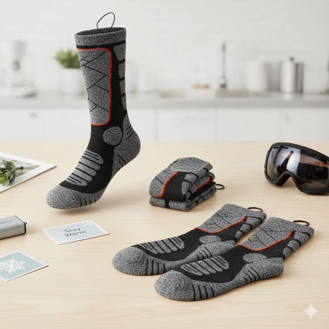 Heated Socks – 4000 mAh (5V) Battery Powered, Washable & Ultra Comfortable🔥 - Heatixo